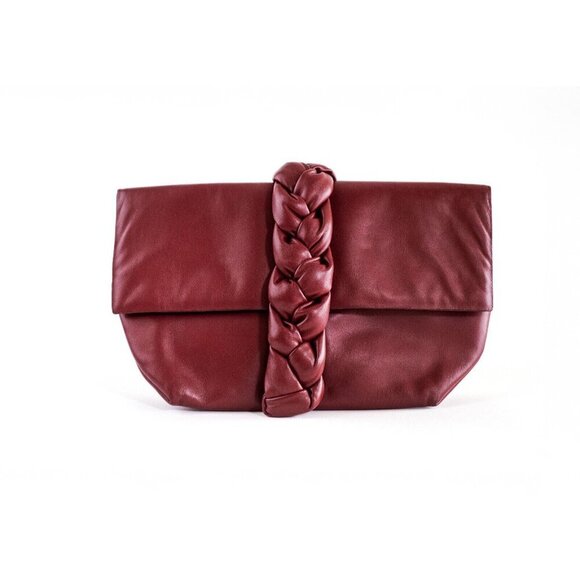 DeMellier Red Clutch with Braided Detail - Picture 4 of 11
